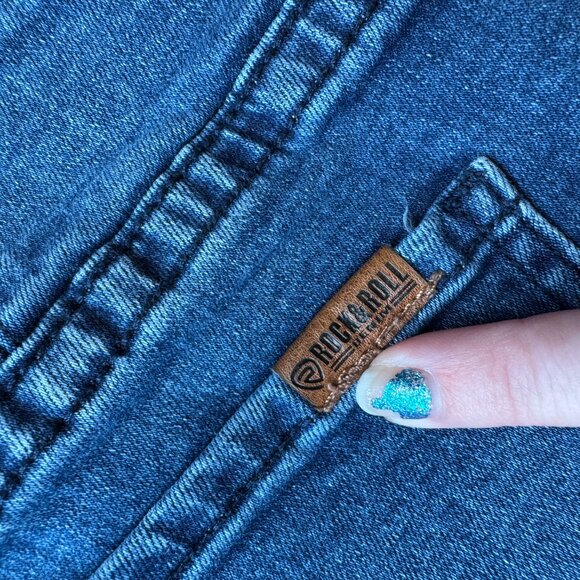Rock & Roll Denim Pull On Flare Jeans Size 31 - Picture 6 of 15